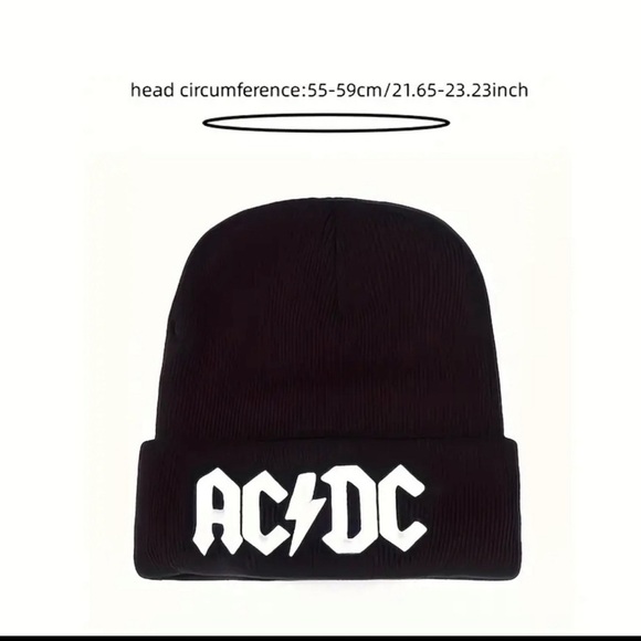 AC/DC Logo embroidered beanie. New - Picture 8 of 8